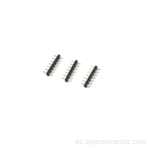 Encabezado de pasador de tono de 2.0 mm de núcleo solo recto